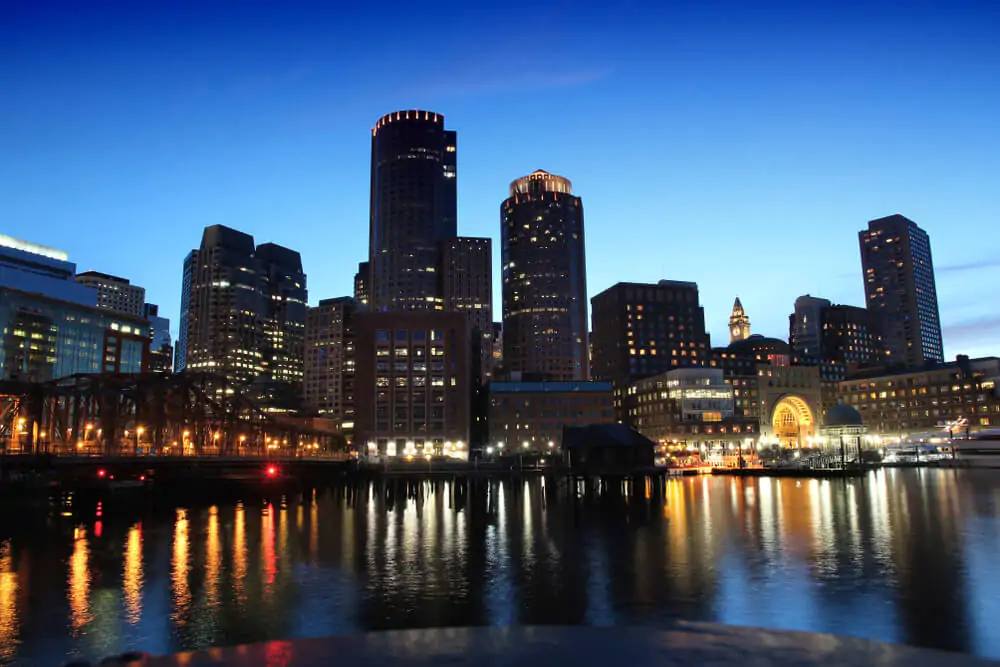 Boston night skyline